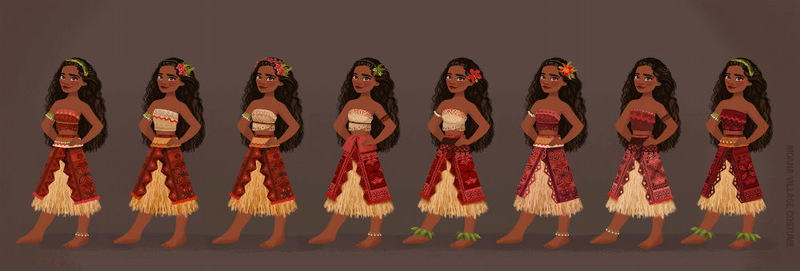 A ton of costume options for Moana.